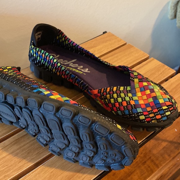 New Colorful Woven Skechers w Memory Foam 8.5M - Picture 2 of 5